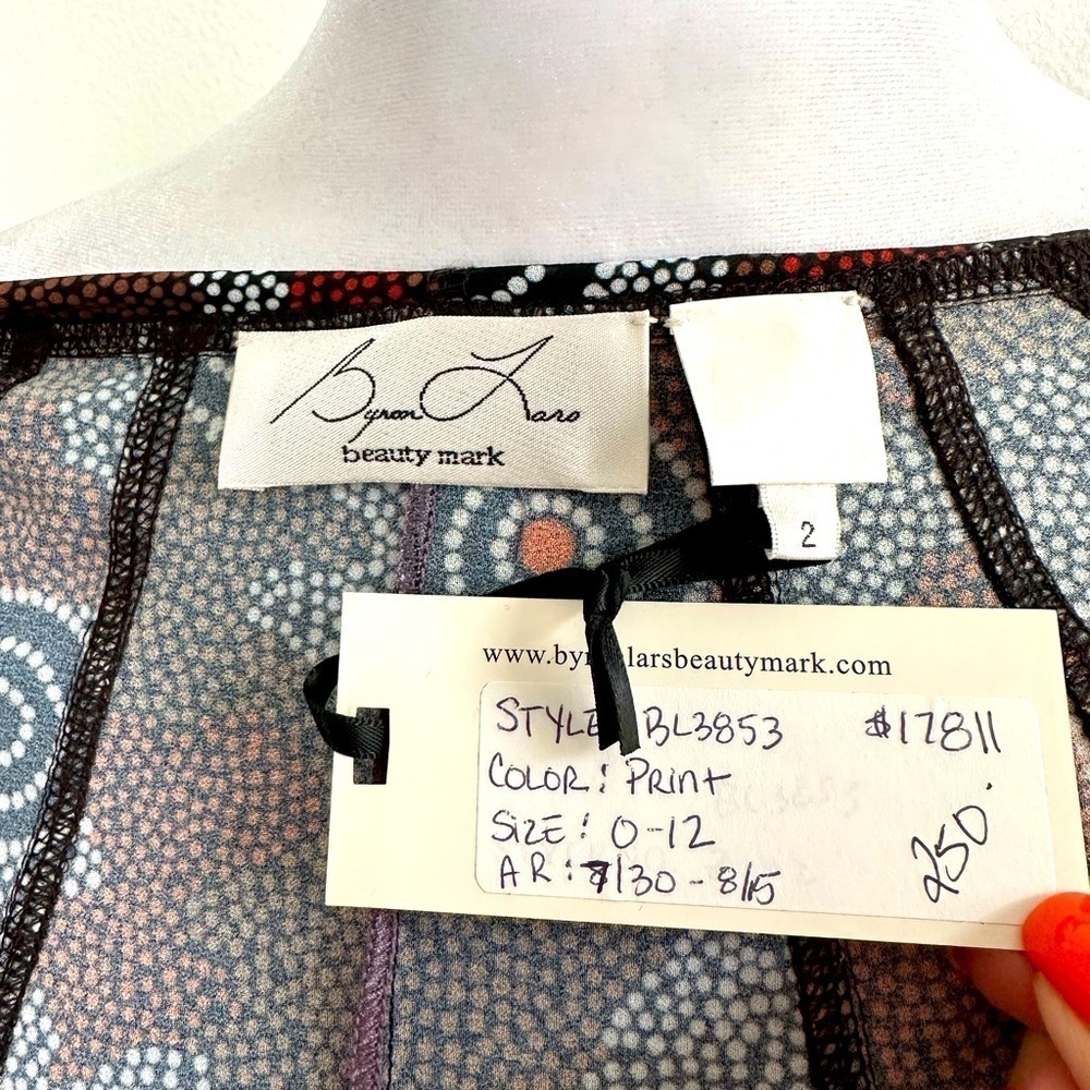 SALE Byron Lars Beauty Mark,  Three Piece Outfit, Black, brown, red, white Print - Picture 16 of 16